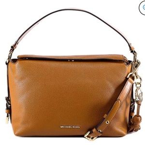 Michael Kors Ladies Brooke Medium Leather Satchel - Brown